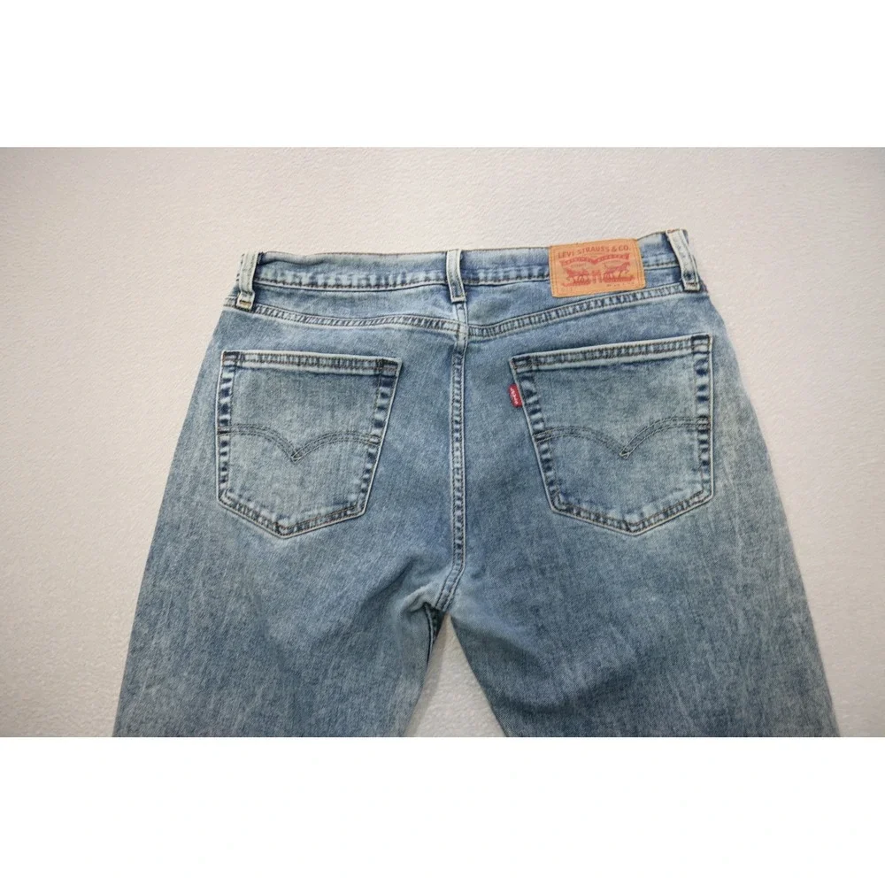Levi's 511 Slim Jeans Mens 34x32 Light Blue Acid Wash Denim‎ Excellent